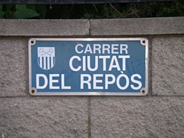 Placa del carrer CIUTAT DEL REPÒS de Gavà Mar